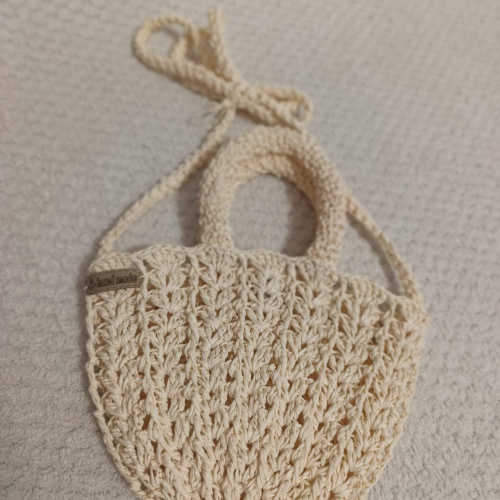 El Yapımı Örgü Mini Omuz & El Çantası – Doğal Hasır Görünümlü | Hartopia