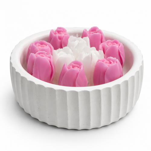 Hartopia Tulip Garden Dekoratif Çiçek Mum