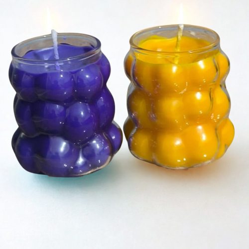 Hartopia Özgün Bardak Tasarım Portakal & Lavanta Kokulu Cam Mum – 2’li Set