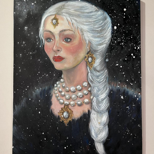 Gece Işıltısı – Yağlı Boya Tuval Tablo (35 × 50 cm) | Hartopia