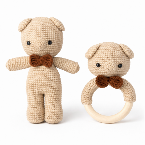 Hartopia Honey Teddy El Örgüsü Amigurumi Bebek Seti